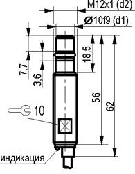 Габариты ISB WB2A8-31N-1,5-L-2